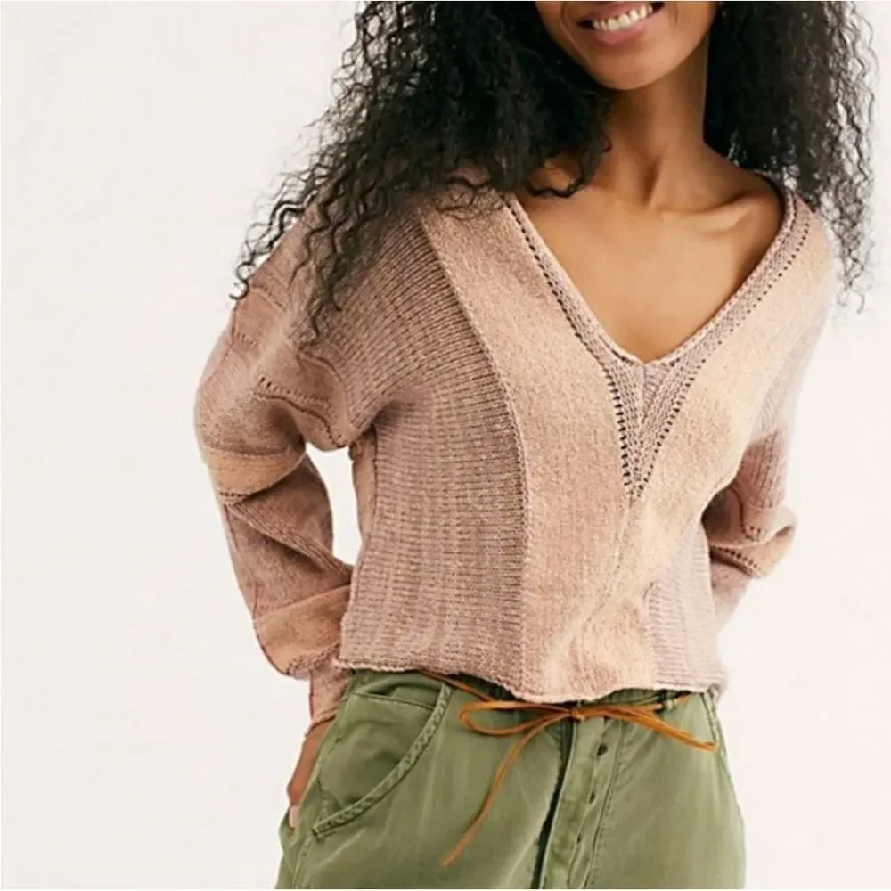 Free People for Revolve Lemonade Stand Pink Melon Sweater!